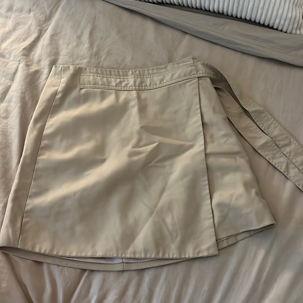 Khaki mini shirt
